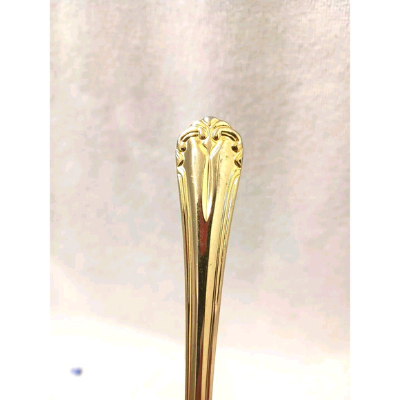Hampton Silversmiths Gold Electroplate Elegant Scroll Deco Teaspoon Replacement - Picture 13 of 15